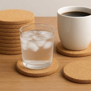 11 Natural Cork Coasters Thick Round Beverage Absorbent Heat Resistant Mats Multi Pack Set For Hot Cold Drinks