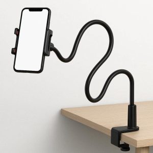 Flexible Long Arm Gooseneck Phone Stand Lazy Bracket Mount Clamp Holder For Bed Headboard Desktop Table Base